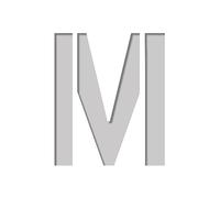 Pochoir lettres & chiffres, pochoir lettre M, réutilisable pour design, 9,5 cm X 9,5 cm
