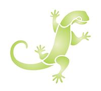 Pochoir Lézard - 12 x 11,5 cm (M) - Pochoir mural réutilisable Primitif Gekko
