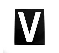 Pochoir magnétique hauteur 15cm Lettre V