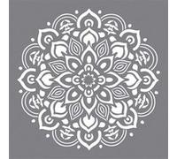 Rayher 38969000 Pochoir Mandala, 30,5x30,5cm sct.-LS, pour divers supports, gris