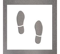 Pochoir marquage au sol Empreintes de pieds - PVC réutilisable