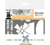 Pochoir - Mes jolies comptines - Moulin - 10 x 15 cm Multicolore G