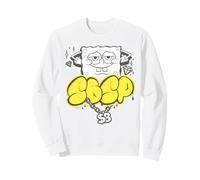 Pochoir Motif Bob l'éponge Bling Diamond Gold Logo Hip Hop Rap Sweatshirt