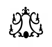 Pochoir - Motif chandelier - Repositionnable - 42 x 46 cm - Peinture - Décoration