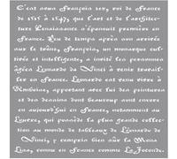 Pochoir motif écriture 30 x 30 cm G
