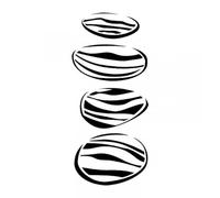 Pochoir - Motif Galet Pierre - Repositionnable - 35 X 15 Cm - Peinture - Décoration