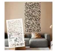 Pochoir mural élégant en calligraphie arabe, modèle d'art islamique avec écriture fluide pour maison musulmane, mosquée, décoration de salle de prière, cadeau spirituel pour Ramadan et Aïd 50 x 92 cm
