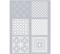 Pochoir pâte polymère Carreaux de ciment 11,4 x 15,3 cm G