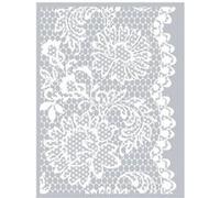Pochoir pâte polymère Dentelle florale 11,4 x 15,3 cm Multicolore G