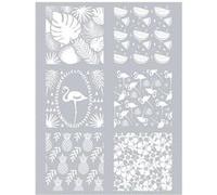 Pochoir pâte polymère Tropical 11,4 x 15,3 cm Multicolore G