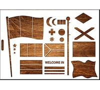 POCHOIR PEINTURE EN PLASTIQUE MYLAR Format A4 (21 * 29,7 cm) : Drapeau