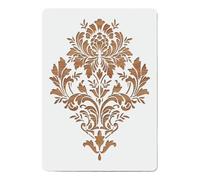 Pochoir Peinture Murale 1 pochoir A4 vintage baroque for peinture murale, modèle floral classique, décoration d'intérieur