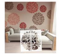 Pochoir Peinture Murale Pochoir décoratif for décoration murale, motif floral, 31 cm - 73 cm(S 30cmX31cm - A)