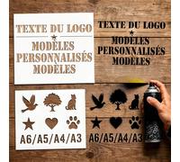 Pochoir Personnalisé PVC 1mm pour Peinture, Lettre Alphabet