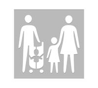 Pochoir Place famille, Pochoir de signalisation, Marquage au sol, Signalisation au sol, Pochoir de balisage, Pochoir PVC pour marquage au sol