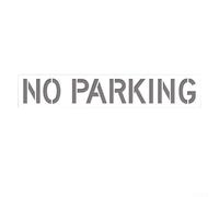 Pochoir pliable en silicone « No Parking » - 30,5 cm de haut - Réutilisable pour marquage de trottoir - Grand pochoir pliable - Pour asphalte, béton, trottoirs, trottoirs