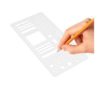 Pochoir pour calendrier - Règle de dessin | Règle à pois blancs pour bannières, listes, timbres, lettrage, agenda, scrapbooking, dessin, planification, journal, travaux manuels
