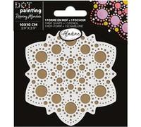 Pochoir - Pour dot painting - Mandala - 10cm - Forme en bois + support - Aladine