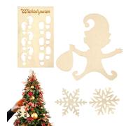 Pochoir pour empreintes de pas en bois, découpe de flocons de neige de Noël pour travaux manuels, décorations d'hiver pour fenêtre à la maison