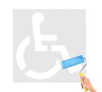Pochoir Pour Handicap De Parking - Modèle De Peinture En Silicone, Motif De Symbole De Fauteuil Roulant, Feuille De Mise En Page Pliable, Conception Facile Par Pulvérisation | Outil De Marquage