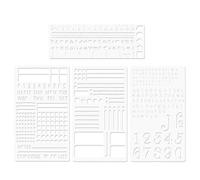 Pochoir pour journal | 4 pièces accessoires antirouille - Pochoir pour journaux à pois - pour petites lettres, petits chiffres, planificateur d'habitudes, journal intime, dessin, carnet hebdomadaire