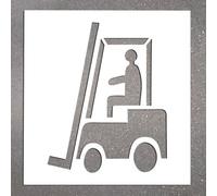 Pochoir pour marquage au sol - Chariot Élévateur - PVC réutilisable