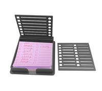 Pochoir pour notes adhésives - Organiseur de notes portable polyvalent - Support adhésif pour enseignant avec modèle, fournitures scolaires, boîte de rangement pour bureau