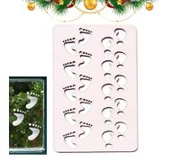 Pochoir pour pieds de Noël - Pochoirs de décoration de Noël - Empreintes en bois de nain - Pochoir de Noël - Décoration de Noël en petites pâtes, pochoirs de Noël pour homme