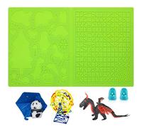 Pochoir pour stylo 3D, grande feuille de silicone pour stylo 3D, pochoir pour stylo d’impression 3D, grande feuille (41,5 x 20,5 cm) avec motif animal, utile pour les débutants, les enfants et les