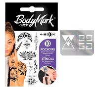 Pochoir pour Stylo de Tatouage Temporaire - BIC - BodyMark - 16 unités - Idéal si vous manquez d'inspiration