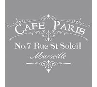 Pochoir - RAYHER - Café de Paris - 32,5 x 31 cm - Multiusage - Acier résistant