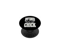 Pochoir Retired Chick Retirement Humour PopSockets PopGrip Adhésif