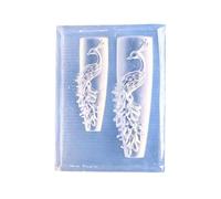 Pochoir réutilisable en forme d'aiguille de paon à haute élasticité avec gravure précise pour créer des accessoires en résine d'une profondeur incroyable
