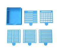 Pochoir réutilisable pour notes adhésives, adorable pochoir de planification, support de notes de bureau compact pour une mise en page et une écriture précises, 7,6 x 7,6 x 9,2 cm