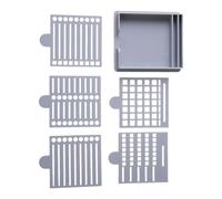 Pochoir réutilisable pour notes adhésives, adorable pochoir de planification, support de notes de bureau compact pour une mise en page et une écriture précises, 7,6 x 7,6 x 9,2 cm