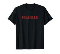 Pochoir Rouge Fragile T-Shirt Graphique avec Valeur
