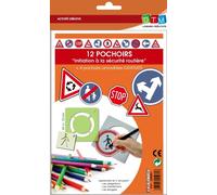 Pochoir Sécurité Routière 12 Pièces + 4 Gratuits - Graine Créative