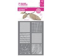 Graine Créative : Pochoir Pour Pâte Polymère, 11,4x15,3cm - Matière