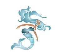 Pochoir Sirène, 20,3 x 21,6 cm - Mer Ocean Nautical Seashore Reef