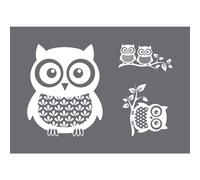 Rayher Pochoir sérigraphie Hiboux DIN A5 1 pochoir + 1 spatule sct.-LS, 45068000