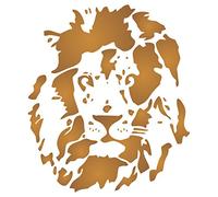 Pochoir tête de lion - 25,5 x 29 cm (M) - Pochoirs réutilisables pour peinture avec grands chats africains