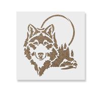 Pochoir tête de loup 20,3 x 20,3 cm