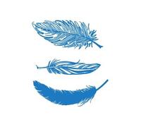 Pochoir textile adhésif My Style Plumes 21 x 14,8 cm