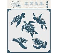 Pochoir tortues, 16,5 x 16,5 cm (M) - Pochoirs en danger pour la peinture