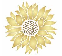 Pochoir tournesol, 25,4 x 25,4 cm (M) - Pochoirs classiques pour décoration murale Motif floral
