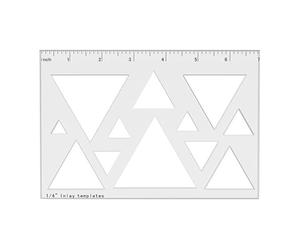 Pochoir triangulaire ou cœur en acrylique transparent pour le travail précis du bois, le bureau, les fournitures de maison, les pochoirs à incrustation