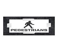 Pochoir V Safety Piétons avec icône - 600 x 400 mm - 1,1 mm en polypropylène