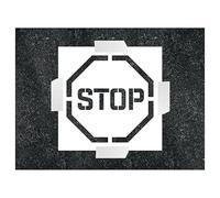 Pochoir V Safety Stop 400 x 400 mm - 1,1 mm Pochoir de sécurité en polypropylène