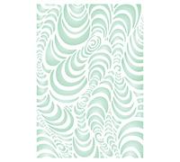 Pochoir vagues japonaises 11,43 x 16,51 cm - Pochoir à superposer pour ajouter de la texture et du design à des fonds mixtes