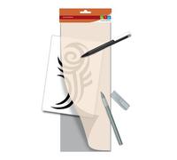 Pochoir Vierge 15 X 40 Cm Pour Créer Son Propre Pochoir (Blanc De Pochoir)